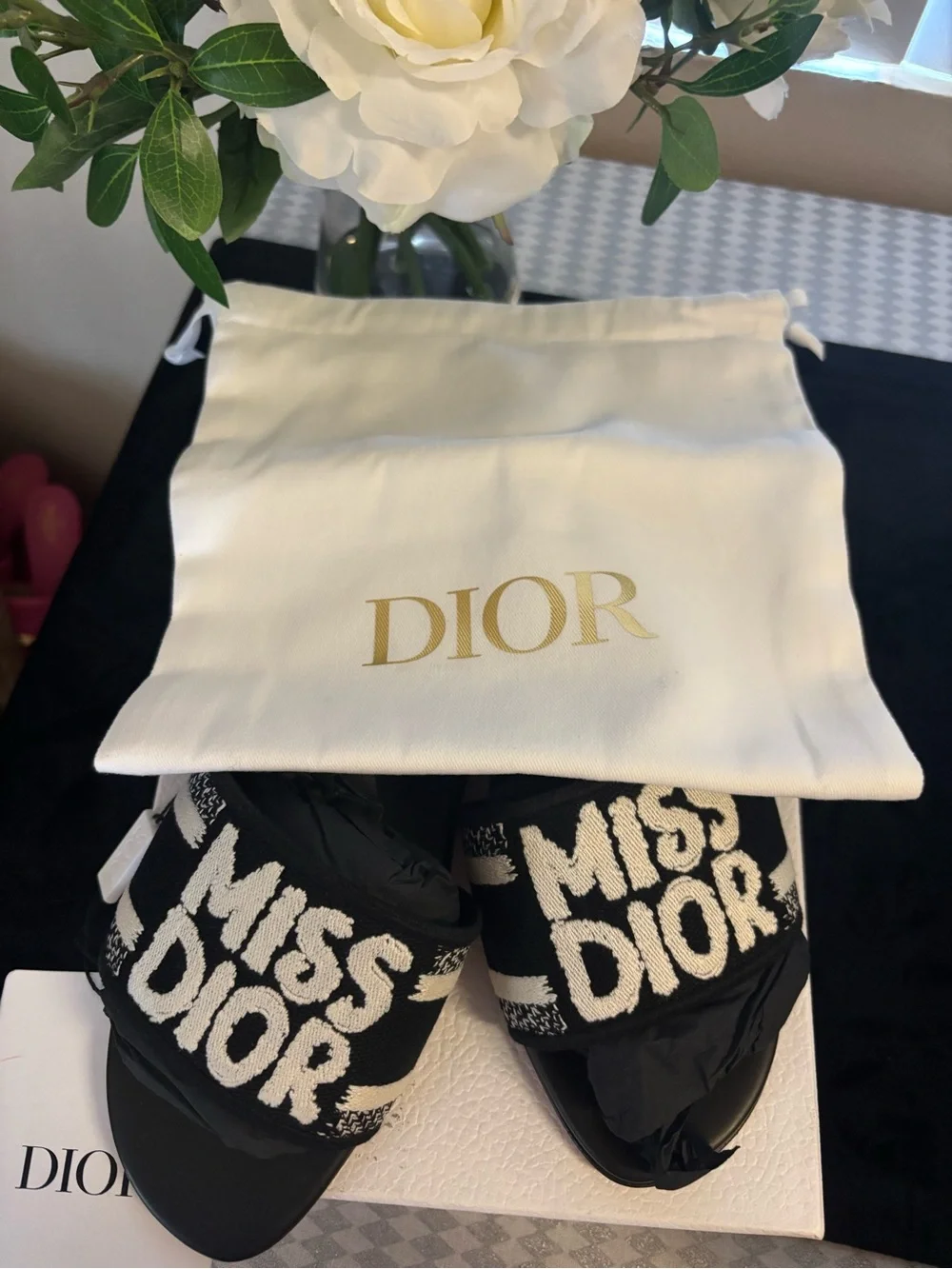 Dior black slide